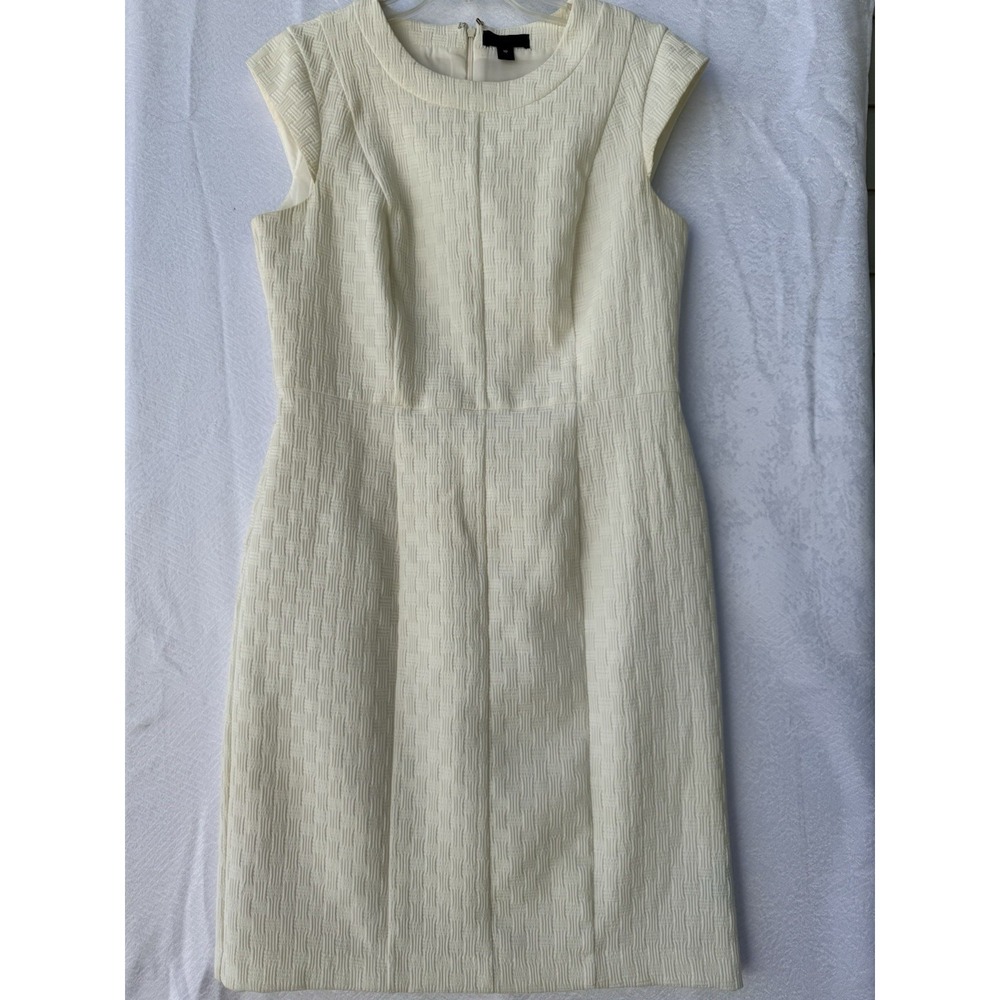 Worthington Dress Womens 10 Sheath Textured Cap Sleeve Elegant Career Work - Picture 1 of 4